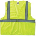 Glowear Safety Vest, Class 2, Hi-Vis, Reflective Tape, Mesh, 2XL/3XL, Lime EGO20977